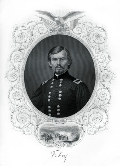 Franz Sigel tábornok, az amerikai polgárháború uniós tábornoka, 1862-1867. alkotó: R. Dudensing
