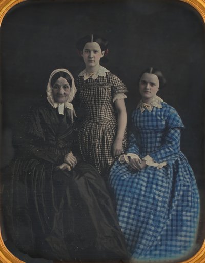 Névtelen három nő portréja, 1860. alkotó: R. Emmert Churchill
