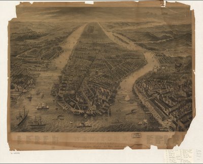 Prämie zum sechszehnten Bande des New Yorker Belletristischen [Jo]urnals. LC Panoramic maps (2. kiadás), 594.7 Raszterképként is elérhető a Library of Congress webhelyén. Érdekes pontokhoz indexelve. LC másolat tökéletlen alkotó: R.; Peters Lexow