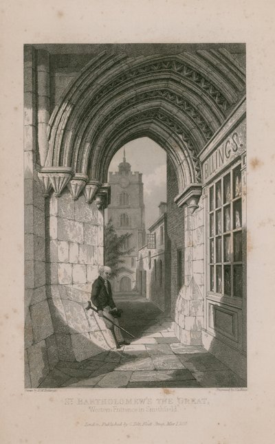 Szent Bertalan kolostor, Smithfield alkotó: R. W. Billings