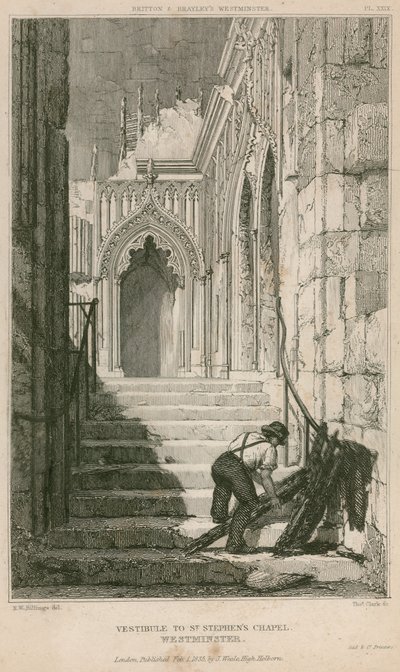 A Westminster-palota Szent István-kápolna előszobája alkotó: R. W. Billings