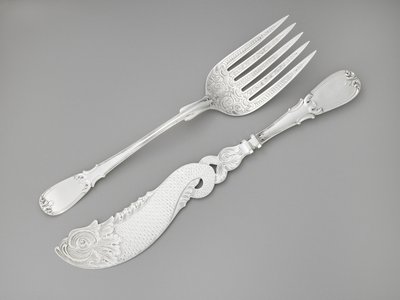 Halvilla és kés, c. 1835-1845 (ezüst) alkotó: R. and W. Wilson