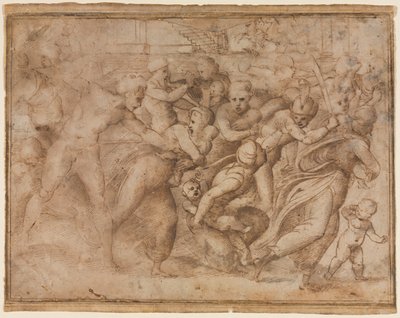 Másolata Raphael ártatlanok lemészárlásának, 1510 után. alkotó: Raffaello Sanzio Raphael