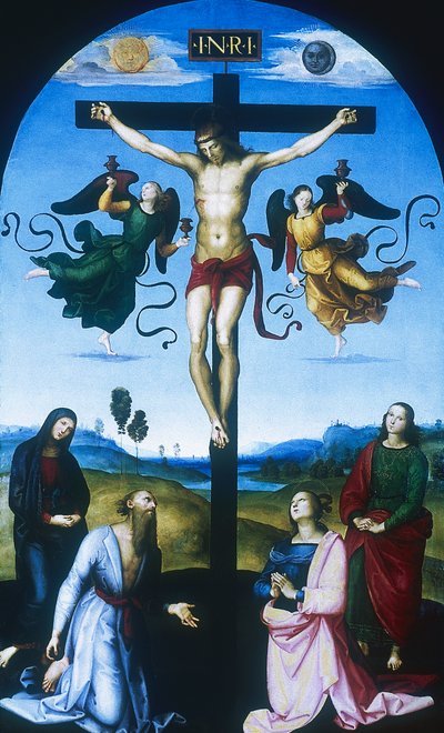 Mond Keresztre feszítés, c1530 alkotó: Raffaello Sanzio Raphael