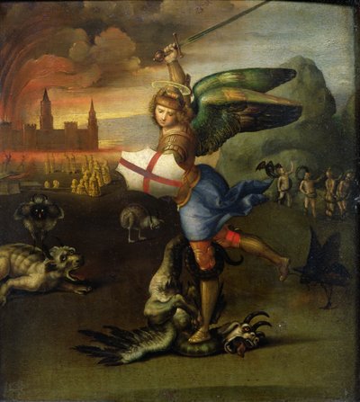 Szent Mihály, 1503-2005 körül (lásd még 15971) alkotó: Raffaello Sanzio Raphael