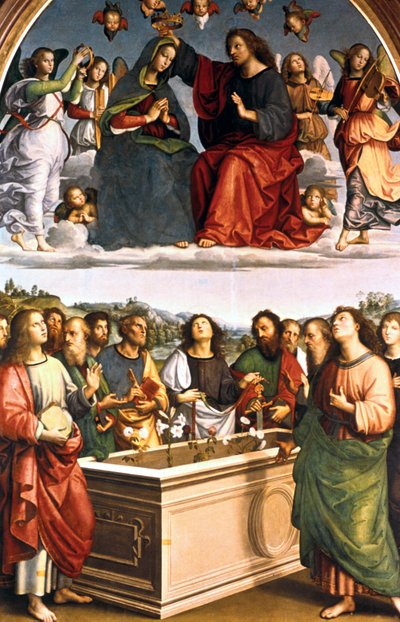 A Szűz Oddi-oltár megkoronázása, 1502-1503 alkotó: Raffaello Sanzio Raphael