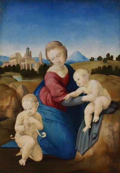 A Madonna és a gyermek a csecsemőbaptistával Az Esterházy Madonna alkotó: Raffaello Sanzio Raphael