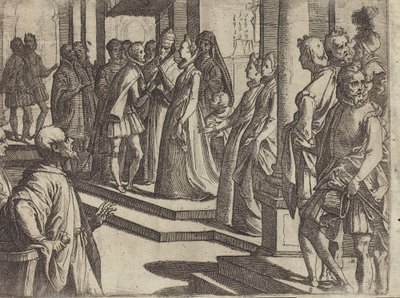 Osztrák Margit eljegyzése III. Fülöp spanyol királynak [verso] alkotó: Raffaello Schiaminossi