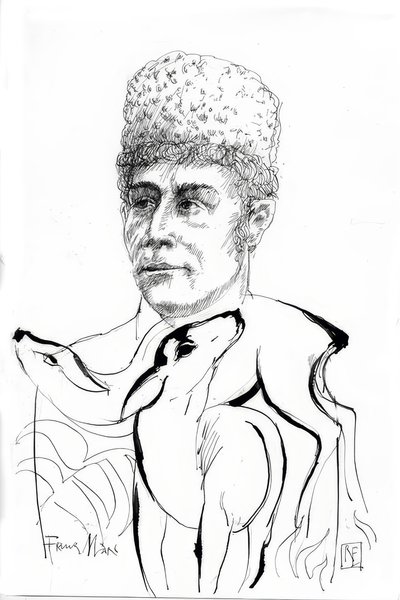 Franz Marc / Rainer Ehrt rajza alkotó: Rainer Ehrt