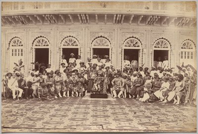 Scindia maharadzsája, nemesek és magas rangú tisztviselők, Gwalior alkotó: Raja Deen Dayal