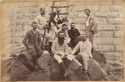 A Messrs. Glover & Co. vezető munkatársai a Sindh hídnál (előlap, felül) alkotó: Raja Deen Dayal