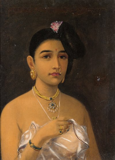 Maliyali Beauty (olaj, vászon) alkotó: Raja Ravi Varma