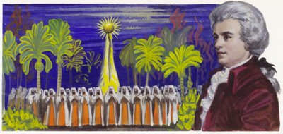 Mozart (gouache, papír) alkotó: Ralph Bruce