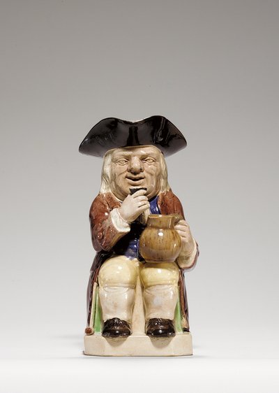 Staffordshire krémes Toby-kancsó, 1785 körül alkotó: Ralph Junior Wood