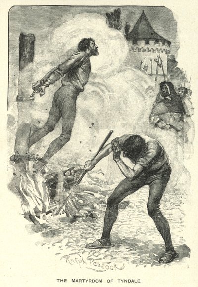 Tyndale mártíromsága (metszet) alkotó: Ralph Peacock