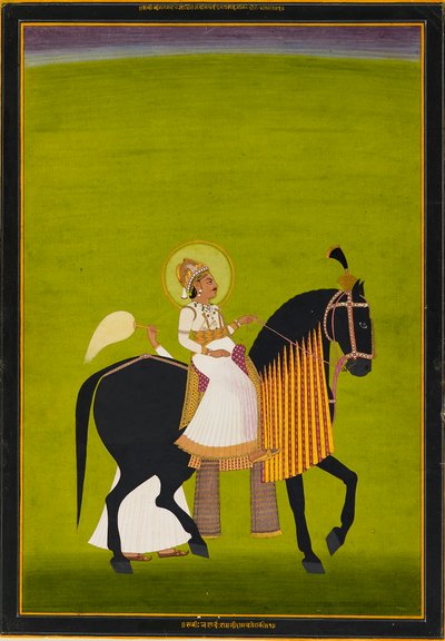 Maharaja Sawai Pratap Singh lovaglás, 1782-1785 alkotó: Ramji Das