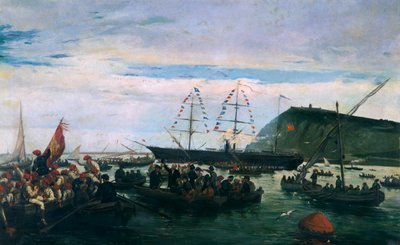 Katalán önkéntesek indultak a kubai háborúba 1870-ben alkotó: Ramón Padró y Pedret