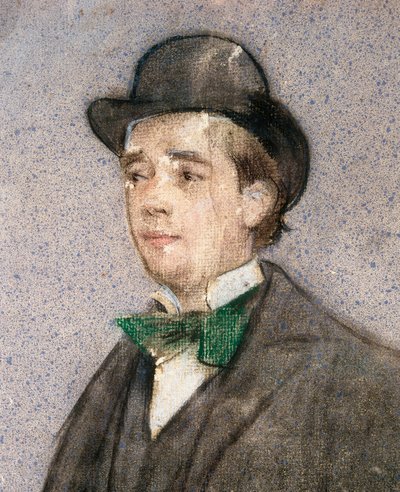 Adria Gual (1872-1943) spanyol drámaíró portréja alkotó: Ramon Casas i Carbo