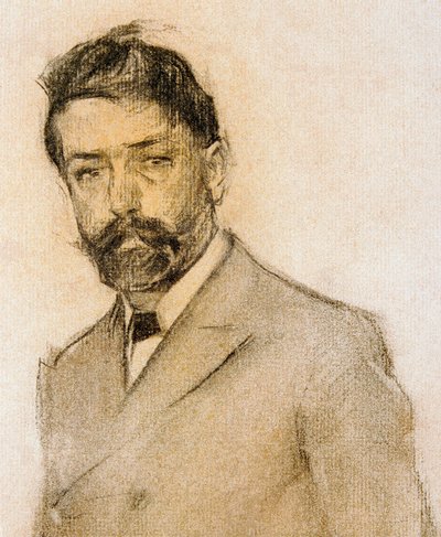 Lluis Graner (1863-1929) festő portréja, részlet alkotó: Ramon Casas i Carbo