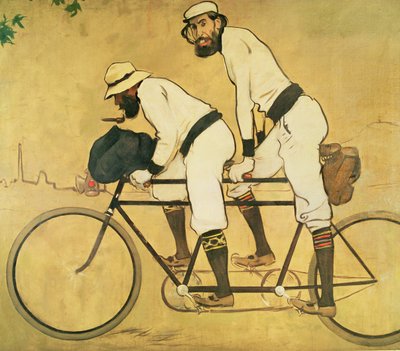 Casas önarcképe Pere Romeuval egy tandemen alkotó: Ramon Casas i Carbo