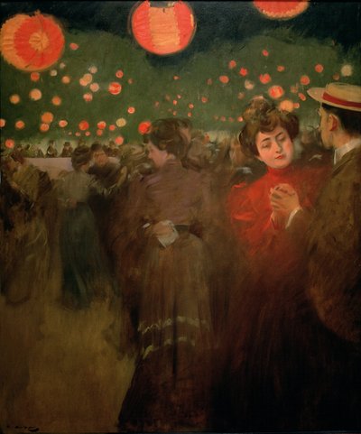 The Open-Air Party, 1901-2002 körül (olaj, vászon) alkotó: Ramon Casas i Carbo