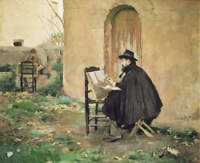 Rusinol és Casas festménye alkotó: Ramon and Rusinol Santiago (1861-1932) Casas