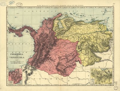 Kolumbia és Venezuela. LOC 2003627059 alkotó: Rand McNally and Company