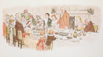Karácsonyi étkezés. alkotó: Randolph Caldecott