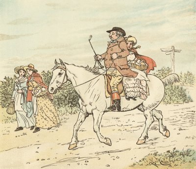 Egy farmer ügetett a szürke kancáján alkotó: Randolph Caldecott