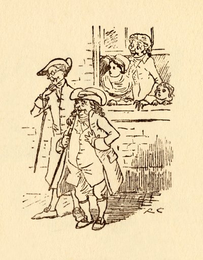 A bámészkodók nézik, ahogy John Gilpin vágtat mellette, 1878, 1918. alkotó: Randolph Caldecott
