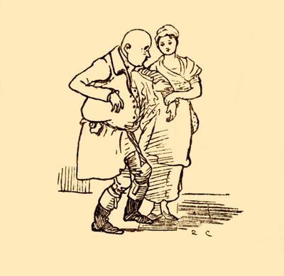 Megérkezik John Gilpin, még egyszer kalap nélkül, 1878, c1918. alkotó: Randolph Caldecott