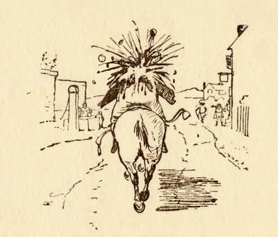 John Gilpins borosüvegei felrobbannak, 1878, c1918. alkotó: Randolph Caldecott