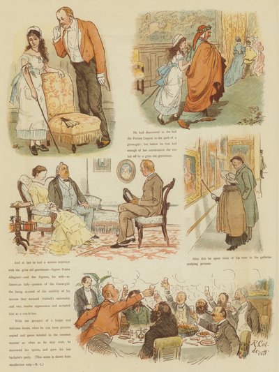 Mr Oakball tél Firenzében (chromolitho) alkotó: Randolph Caldecott