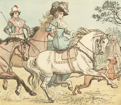 Lovagolj kakaslóval Banbury Crossig alkotó: Randolph Caldecott