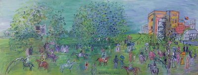 Ascot, 1930 körül (olaj, vászon) alkotó: Raoul Dufy