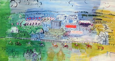 Epsom Races, 1934 körül (olaj, vászon) alkotó: Raoul Dufy