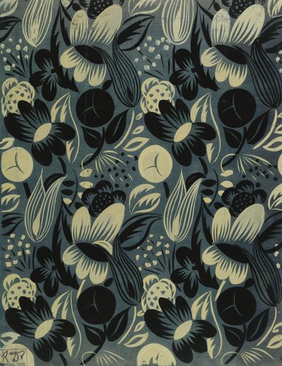 Virágok kék háttéren; Fleurs sur Fond Bleu alkotó: Raoul Dufy