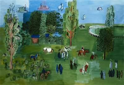 Le Paddock, 1926 körül (olaj, vászon) alkotó: Raoul Dufy