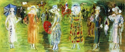 Poiret manökenjei a versenyeken 1923-ban alkotó: Raoul Dufy
