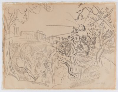 Olajfák Provence-ban alkotó: Raoul Dufy