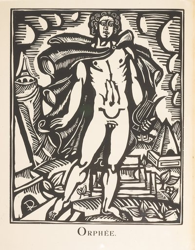 Orfeusz, illusztráció Guillaume Apollinaire "Le Bestiaire ou Cortège d