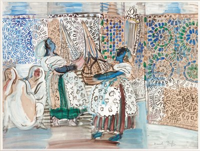 Fogadás a marrákesi pasával (gouache, akvarell és ceruza, papír) alkotó: Raoul Dufy