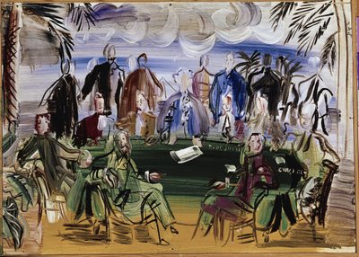 Tudósok egy asztal körül (olaj, vászon) alkotó: Raoul Dufy