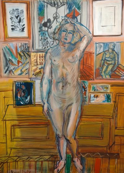 Álló meztelenül festményeken alkotó: Raoul Dufy