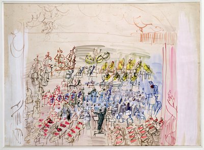 A szimfonikus zenekar (akvarell, papír) alkotó: Raoul Dufy