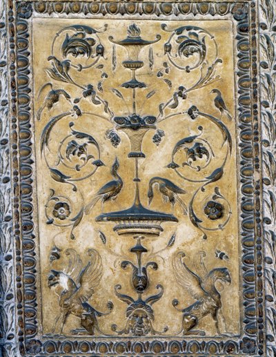 Oszlopstukkó, Raphael rajza alapján készült dekoráció, a vatikáni Apostoli Palota loggiáiról alkotó: after Raphael
