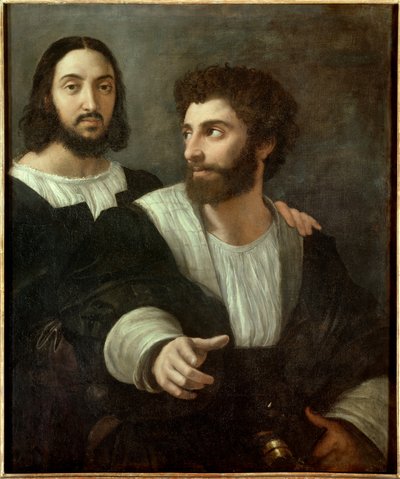 A művész portréja egy barátjával. Raffaello Sanzio dit Raphael (1483-1520) alkotó: Raphael