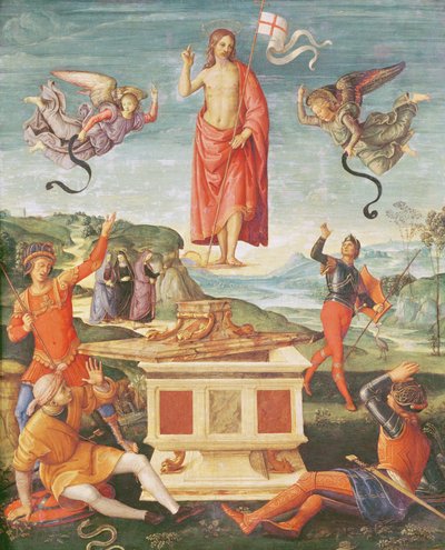 Krisztus feltámadása, 1502 körül (olaj, tábla) alkotó: Raphael
