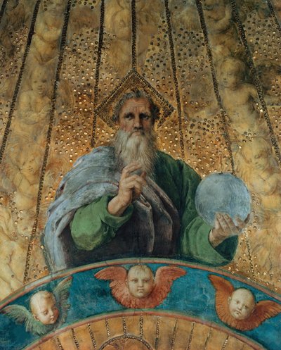 Vita. Részlet: Atyaisten. Freskó a Stanza della Segnaturában, kb. 1510-1511. alkotó: Raphael