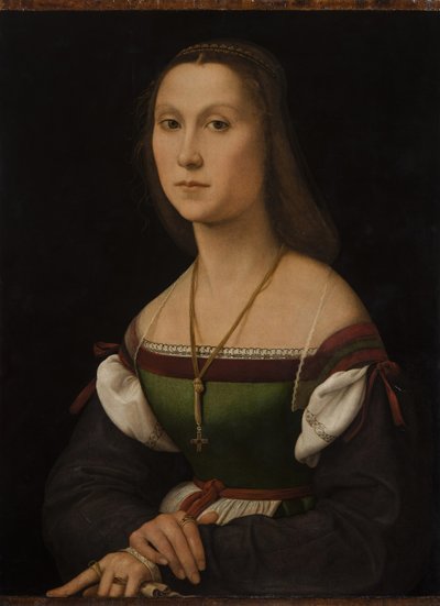La Muta fiatal nő portréja, 1507 körül. alkotó: Raphael